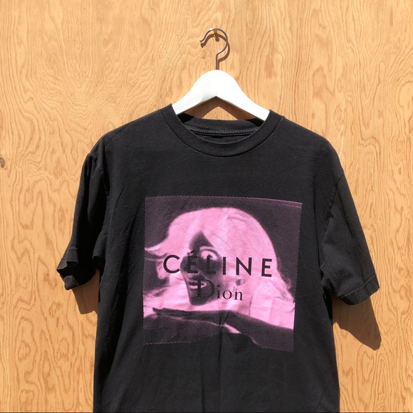 Black & pink half tone tee - Picture 1 of 3